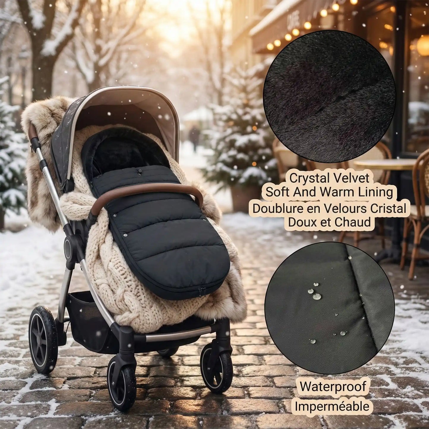 Chancelière d'hiver pour poussette | Cozyprotect