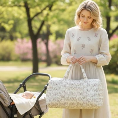 Sac a langer pratique beige - multifonction maternité voyage et sorties bébé