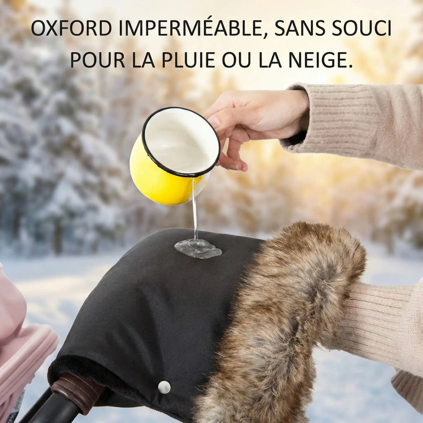 Chancelière bébé poussette imperméable , chaude et adaptée à l’hiver.