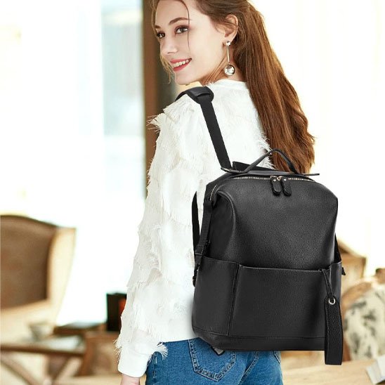 Sac à langer sac à dos noir pour bébé avec grande capacité, sac de maternité multifonction pour poussette.