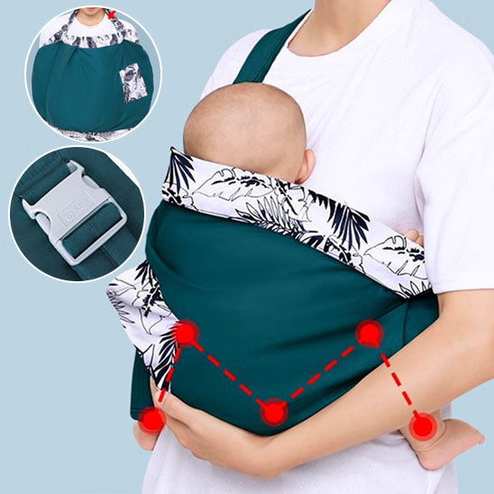 pote bebe echarpe tropicale vert